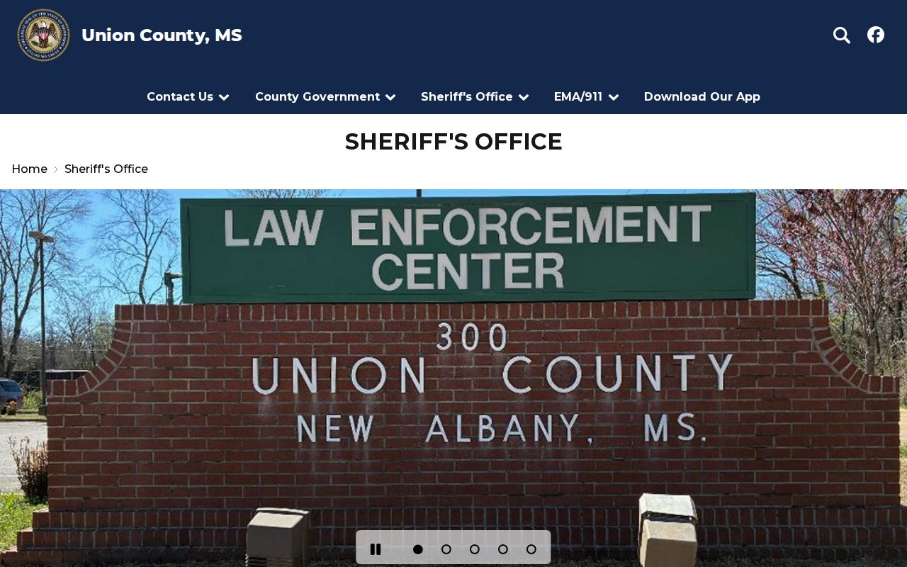 Union County Sheriff's Office official public service page